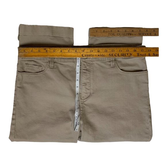 NYDJ Womens Jeans Tag 16 Beige Rolled Crop High-Rise W35xL20 Stretch Denim - Picture 8 of 12